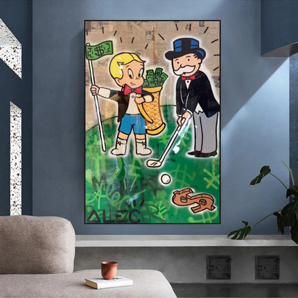 ChandelierDecor - Alec Monopoly Go yard Golf Canvas Wall Art