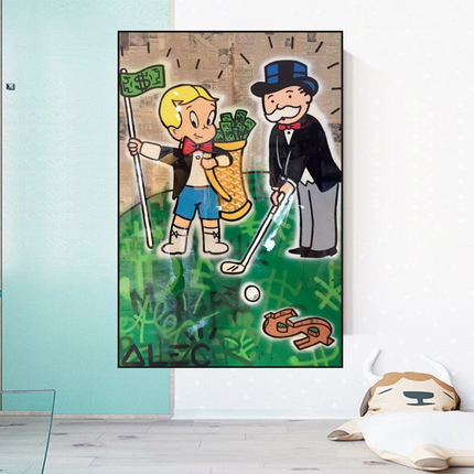 ChandelierDecor - Alec Monopoly Go yard Golf Canvas Wall Art