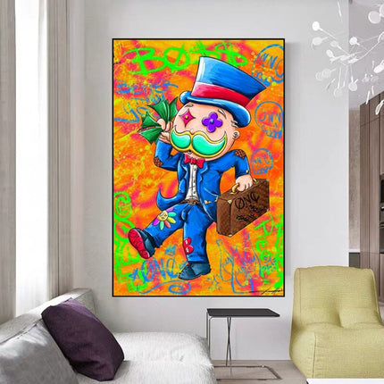 ChandelierDecor - Alec Monopoly Goat Millionaire Canvas Wall Art