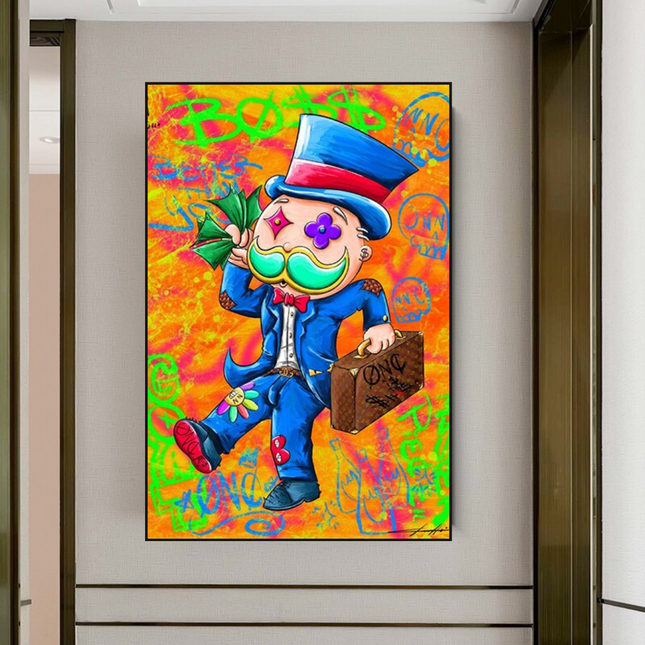 ChandelierDecor - Alec Monopoly Goat Millionaire Canvas Wall Art