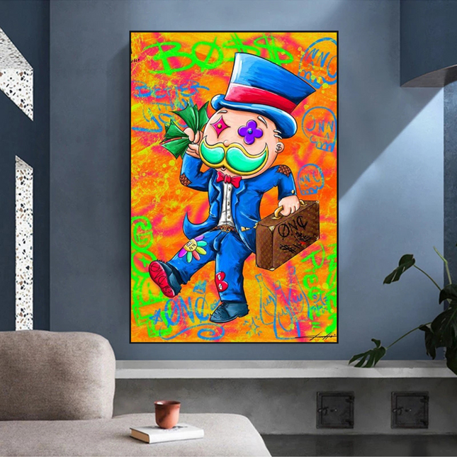 ChandelierDecor - Alec Monopoly Goat Millionaire Canvas Wall Art