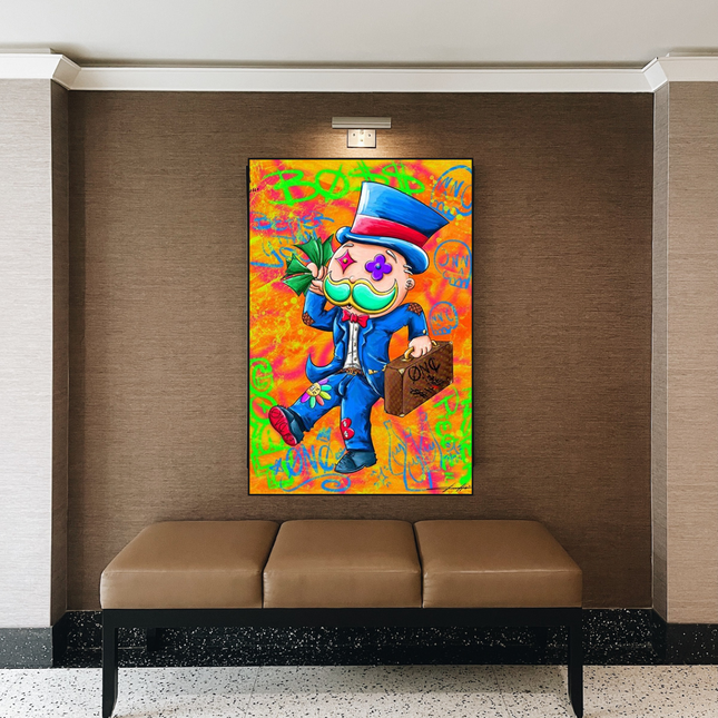 ChandelierDecor - Alec Monopoly Goat Millionaire Canvas Wall Art