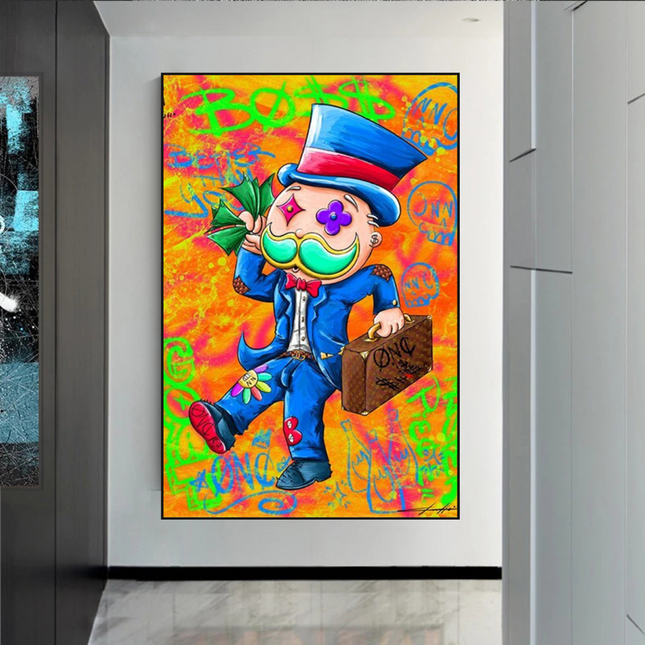 ChandelierDecor - Alec Monopoly Goat Millionaire Canvas Wall Art