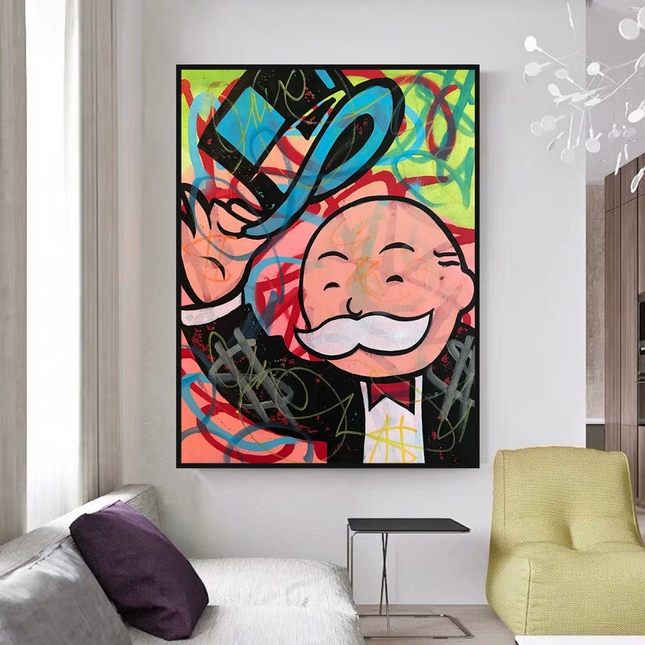 ChandelierDecor - Alec Monopoly Millionaire Canvas Wall Art - Inspiring Home Decor