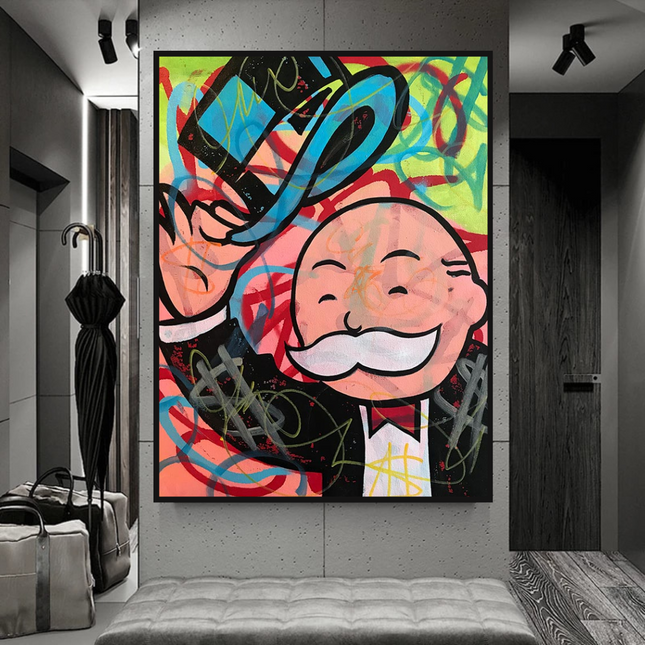 ChandelierDecor - Alec Monopoly Millionaire Canvas Wall Art - Inspiring Home Decor