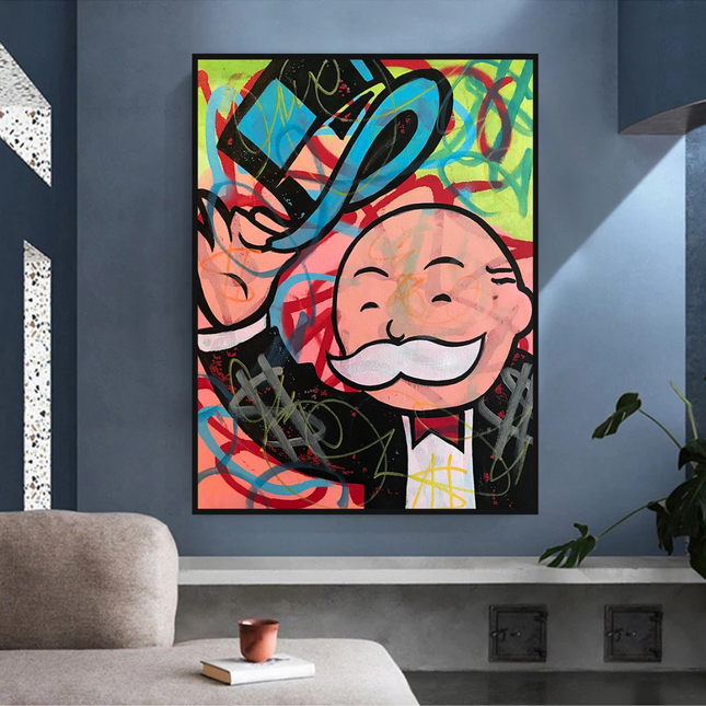 ChandelierDecor - Alec Monopoly Millionaire Canvas Wall Art - Inspiring Home Decor