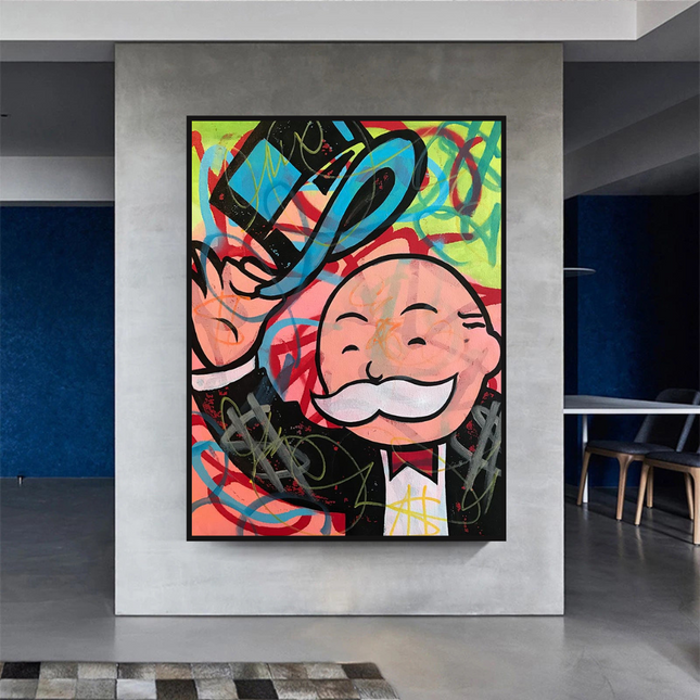 ChandelierDecor - Alec Monopoly Millionaire Canvas Wall Art - Inspiring Home Decor