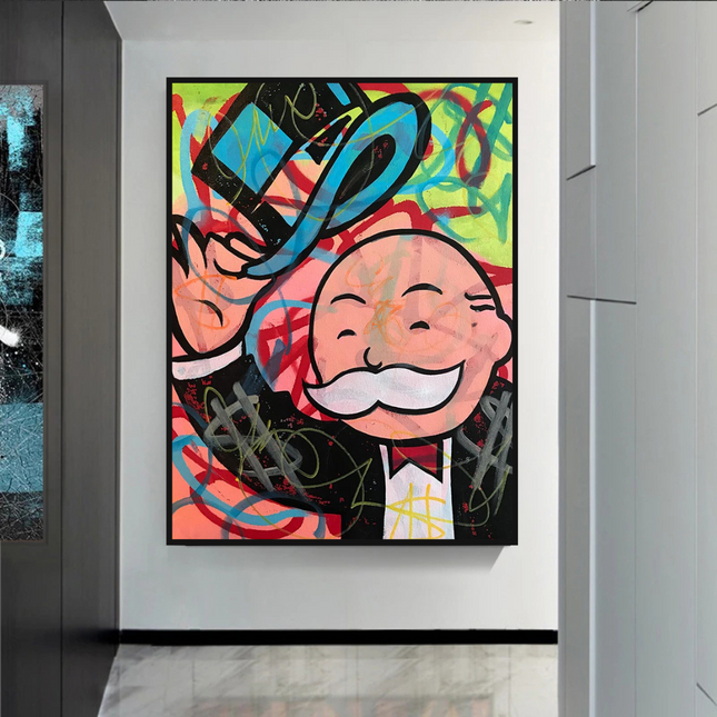 ChandelierDecor - Alec Monopoly Millionaire Canvas Wall Art - Inspiring Home Decor