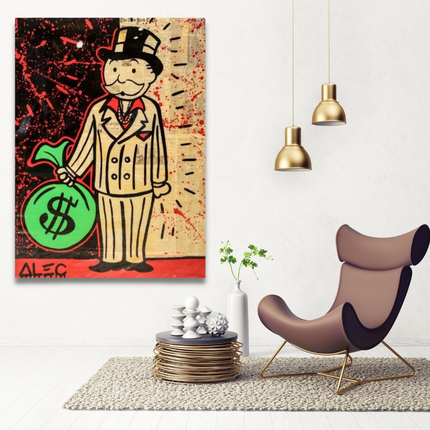 ChandelierDecor - Alec Monopoly Millionaire Money Talks Canvas Wall Art