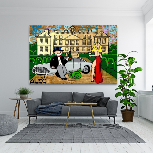 ChandelierDecor - Alec Monopoly Millionaire Palace Canvas Wall Art