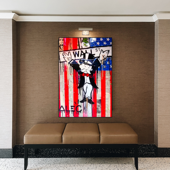 ChandelierDecor - Alec Monopoly Millionaire Wall Street USA Canvas Wall Art
