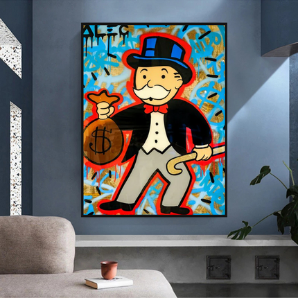 ChandelierDecor - Alec Monopoly Money Bag Canvas Wall Art