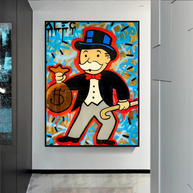 ChandelierDecor - Alec Monopoly Money Bag Canvas Wall Art