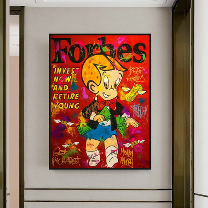 ChandelierDecor - Alec Monopoly Richie Rich Canvas Wall Art - Retire Young