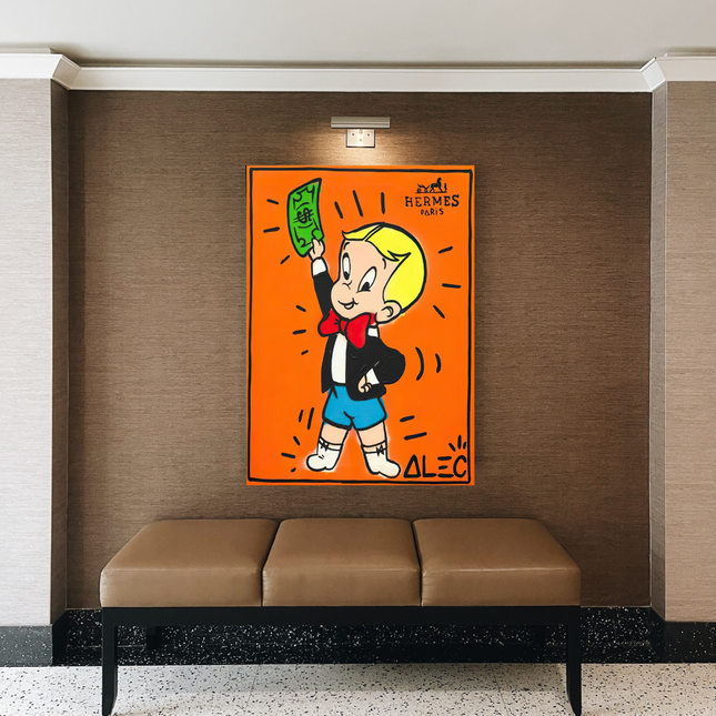 ChandelierDecor - Alec Monopoly Richie Rich Money Man Canvas Wall Art