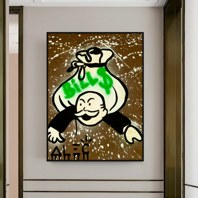 ChandelierDecor - Alec Monopoly Wall Art: Money Bags Bills