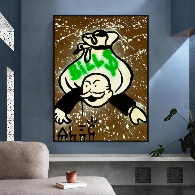 ChandelierDecor - Alec Monopoly Wall Art: Money Bags Bills