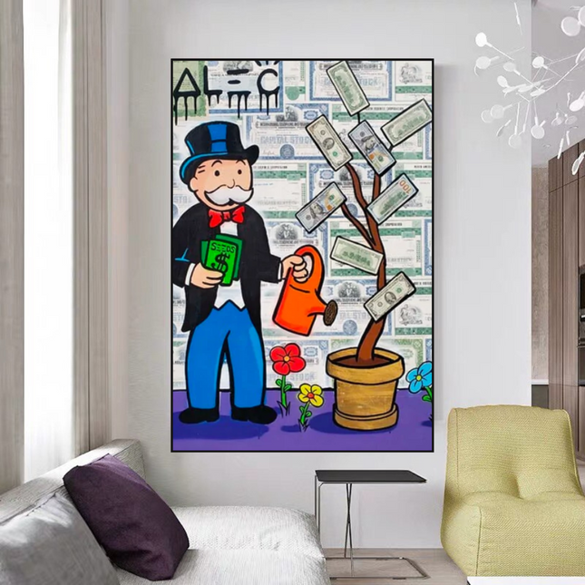 ChandelierDecor - Alec Monopoly and Richie Graffiti Canvas Wall Art