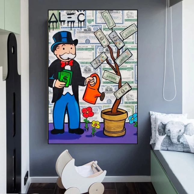 ChandelierDecor - Alec Monopoly and Richie Graffiti Canvas Wall Art
