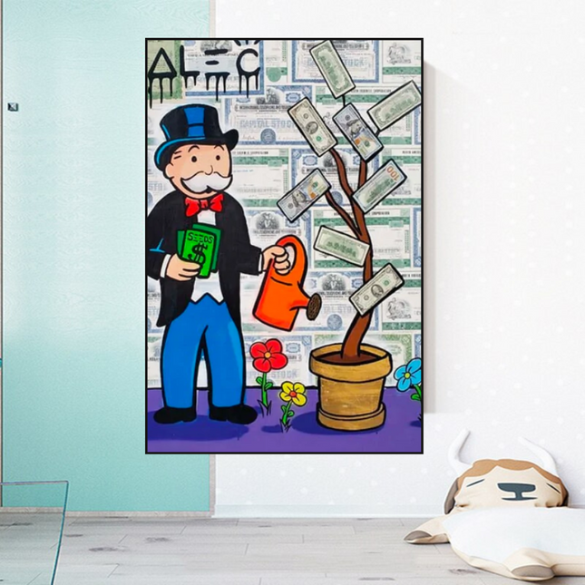 ChandelierDecor - Alec Monopoly and Richie Graffiti Canvas Wall Art