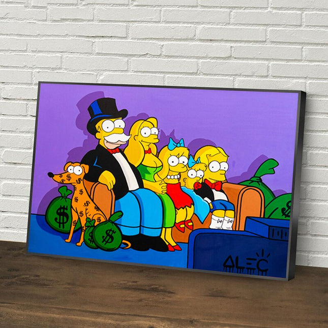 ChandelierDecor - Alec Monopoly and Simpsons HD Canvas Wall Art