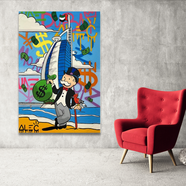 ChandelierDecor - Alec Monopoly at Burj Dubai Canvas Wall Art