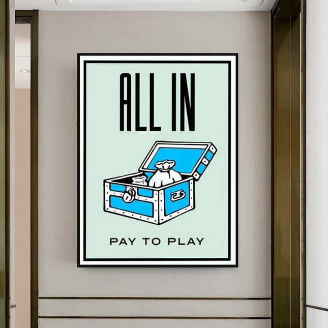 ChandelierDecor - All in Pay to Play Classic Game: Monopoly Wall Art