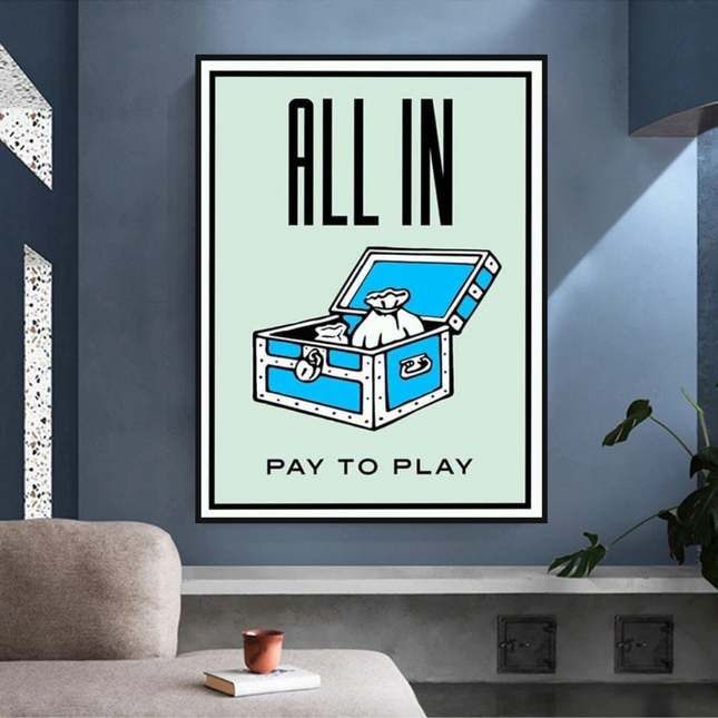 ChandelierDecor - All in Pay to Play Classic Game: Monopoly Wall Art