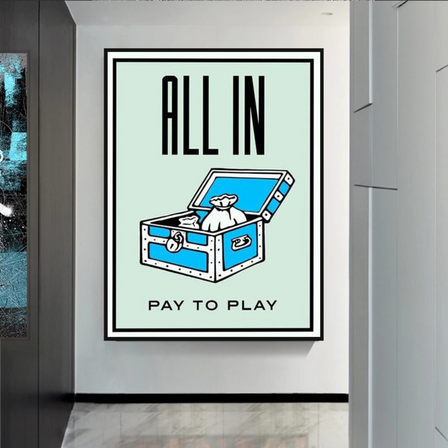 ChandelierDecor - All in Pay to Play Classic Game: Monopoly Wall Art