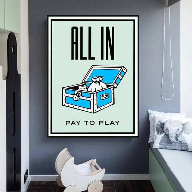 ChandelierDecor - All in Pay to Play Classic Game: Monopoly Wall Art
