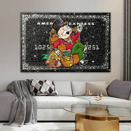 ChandelierDecor - American Express American Express: Mr Monopoly Canvas Wall Art