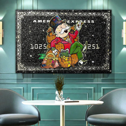 ChandelierDecor - American Express American Express: Mr Monopoly Canvas Wall Art