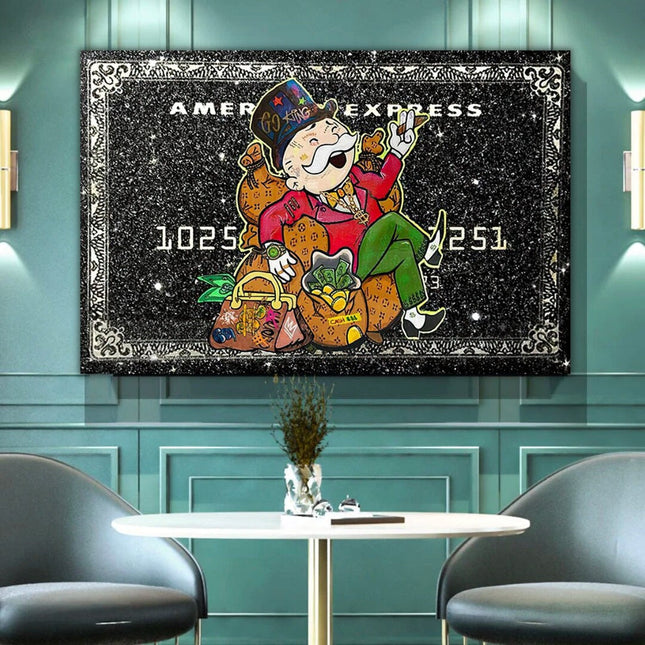 ChandelierDecor - American Express American Express: Mr Monopoly Canvas Wall Art