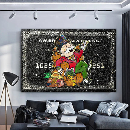 ChandelierDecor - American Express American Express: Mr Monopoly Canvas Wall Art