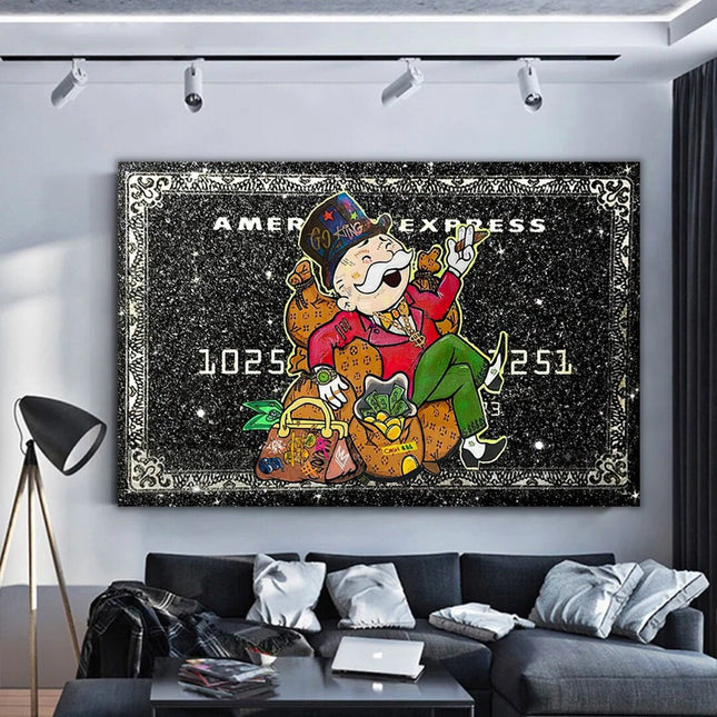 ChandelierDecor - American Express American Express: Mr Monopoly Canvas Wall Art
