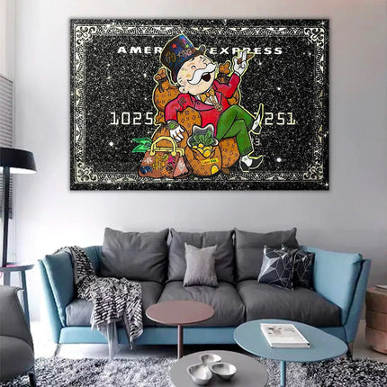 ChandelierDecor - American Express American Express: Mr Monopoly Canvas Wall Art