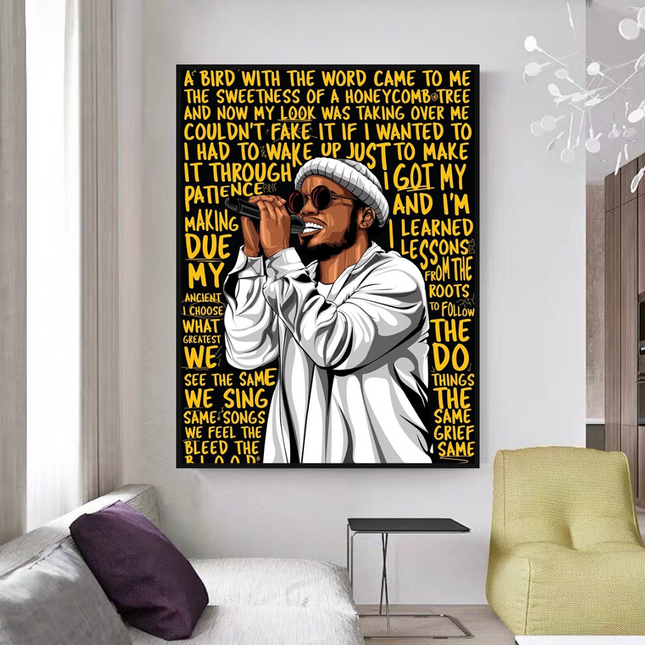 ChandelierDecor - Anderson Paak Singer Rapper Canvas Wall Art