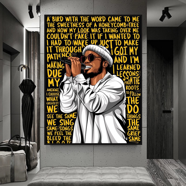 ChandelierDecor - Anderson Paak Singer Rapper Canvas Wall Art