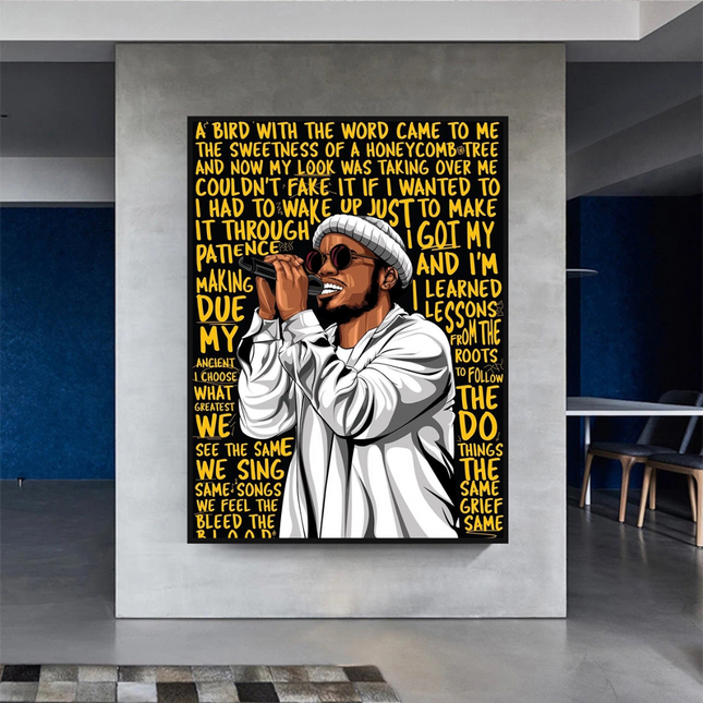 ChandelierDecor - Anderson Paak Singer Rapper Canvas Wall Art