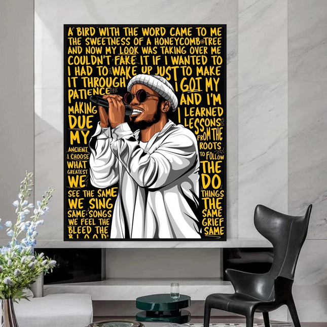 ChandelierDecor - Anderson Paak Singer Rapper Canvas Wall Art