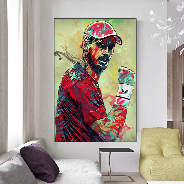 ChandelierDecor - Andy Murray Tennis Legend Sports Canvas Wall Art