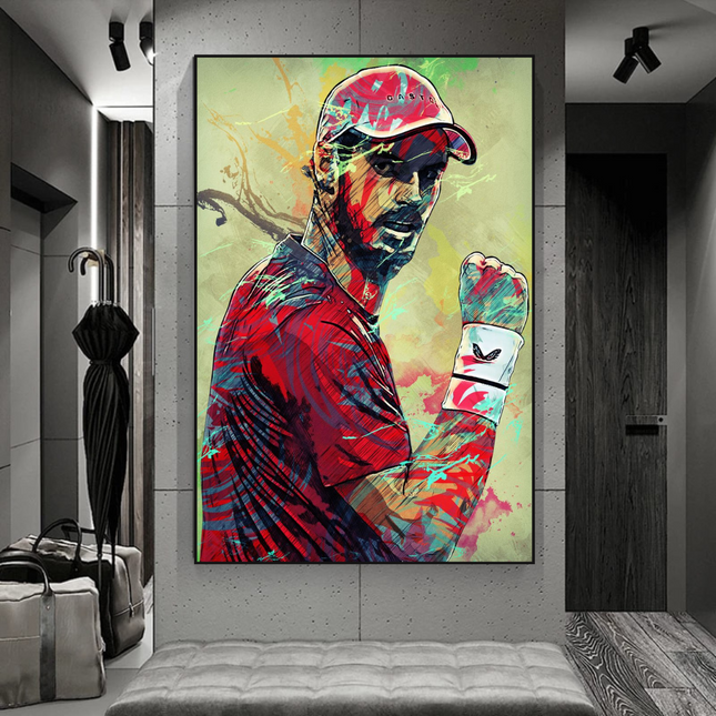 ChandelierDecor - Andy Murray Tennis Legend Sports Canvas Wall Art