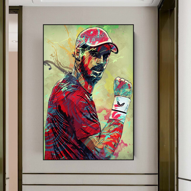 ChandelierDecor - Andy Murray Tennis Legend Sports Canvas Wall Art