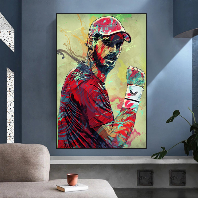 ChandelierDecor - Andy Murray Tennis Legend Sports Canvas Wall Art