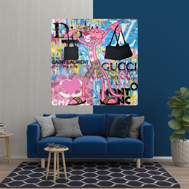 ChandelierDecor - Artistic Cartoon Charm - Pink Panther Poster