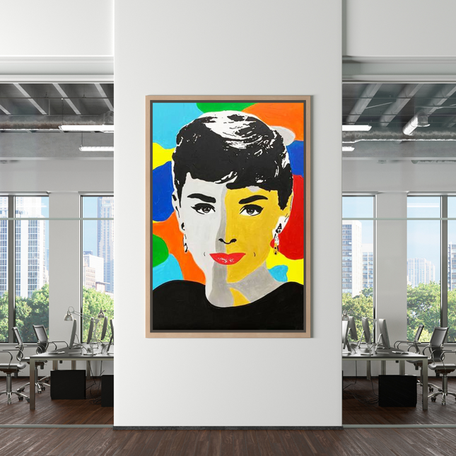 ChandelierDecor - Audrey Hepburn Abstract Canvas Wall Art