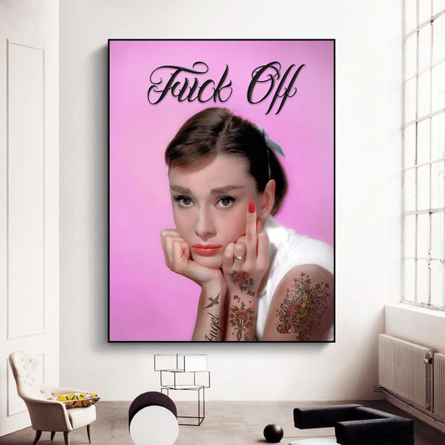 ChandelierDecor - Audrey Hepburn Canvas Wall Art - Authentic & Timeless Design