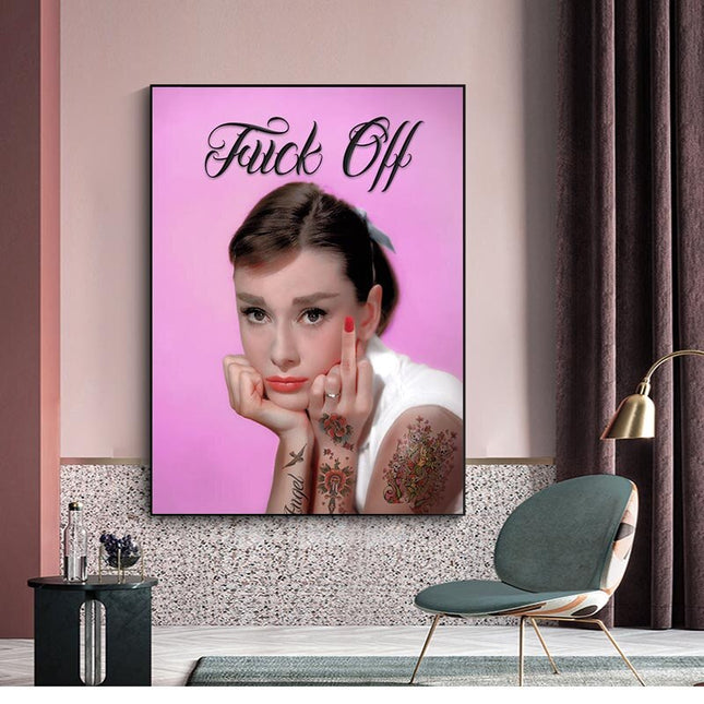 ChandelierDecor - Audrey Hepburn Canvas Wall Art - Authentic & Timeless Design