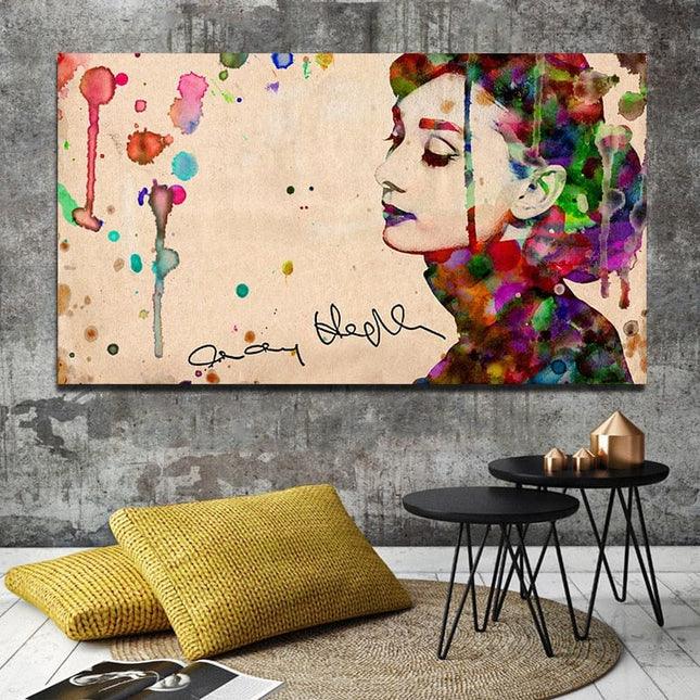 ChandelierDecor - Audrey Hepburn Canvas Wall Art: Captivating Masterpieces