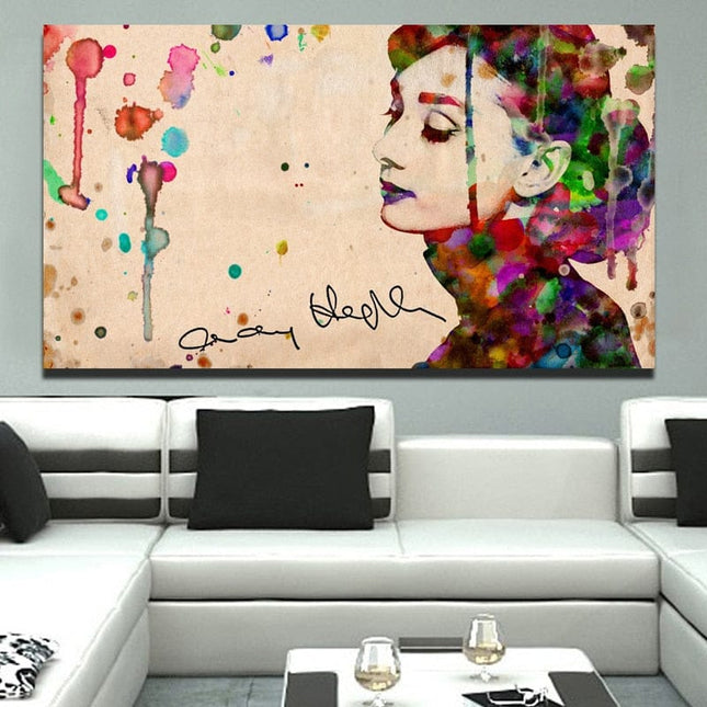 ChandelierDecor - Audrey Hepburn Canvas Wall Art: Captivating Masterpieces